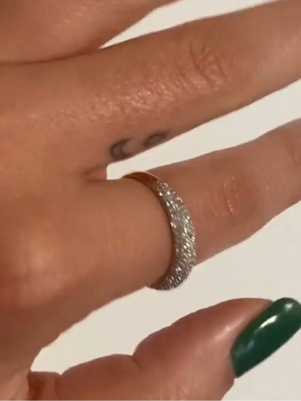 Mejuri | Ring | Mejuri Pave Diamond Thin Dome Ring with Natural Diamond